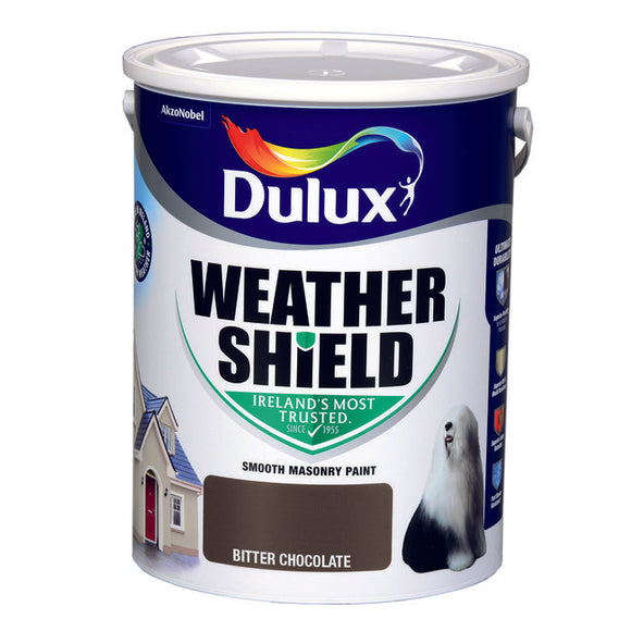 Dulux Weathershield Bitter Chocolate  5L - T.O'Higgins Homevalue - Galway