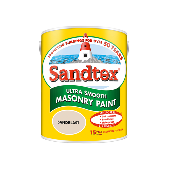 Sandtex Microseal Smooth Masonry Sandblast 5L - T.O'Higgins Homevalue - Galway