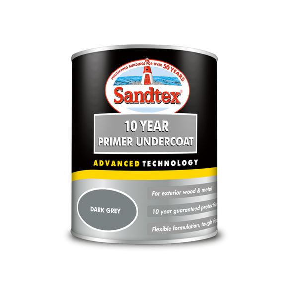Sandtex 10 Year Primer Undercoat Dark Grey 750ml - T.O'Higgins Homevalue - Galway