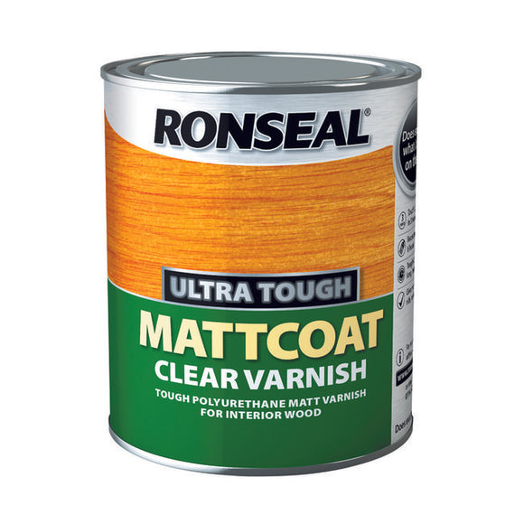 Ronseal Ultra Tough Varnish 750ml Matt Coat - T.O'Higgins Homevalue - Galway
