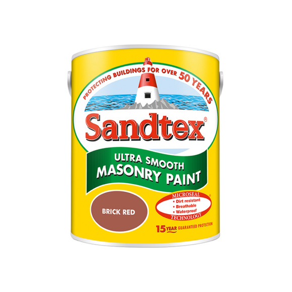 Sandtex Microseal Smooth Masonry Brick Red 5L - T.O'Higgins Homevalue - Galway