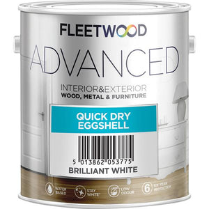 Fleetwood Advanced Quick Dry Eggshell Brilliant White 5L - T.O'Higgins Homevalue - Galway