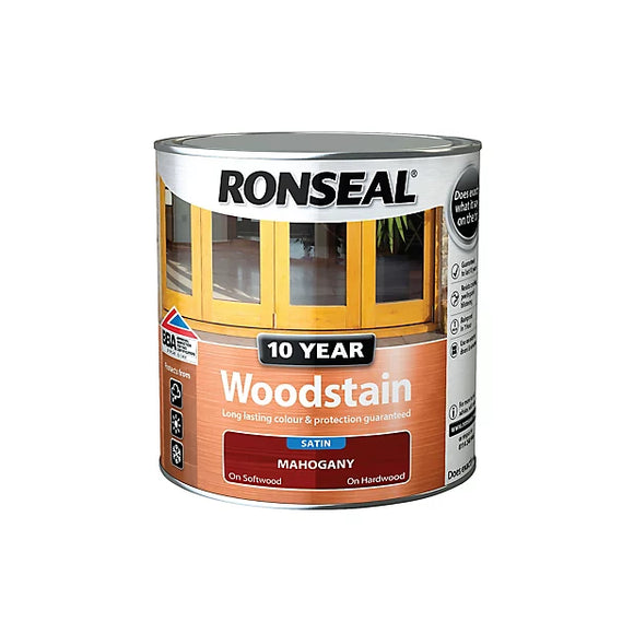 Ronseal Woodstain Mahogany Satin 250ml - T.O'Higgins Homevalue - Galway
